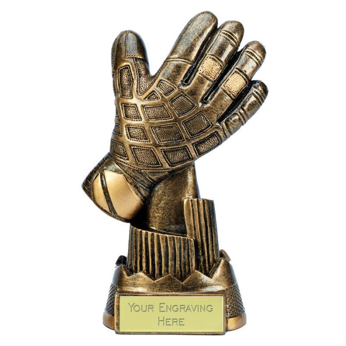 GOALIE GLOVE RESIN TROPHY-  17CM
